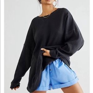 Free People Early Night thermal, black, size large